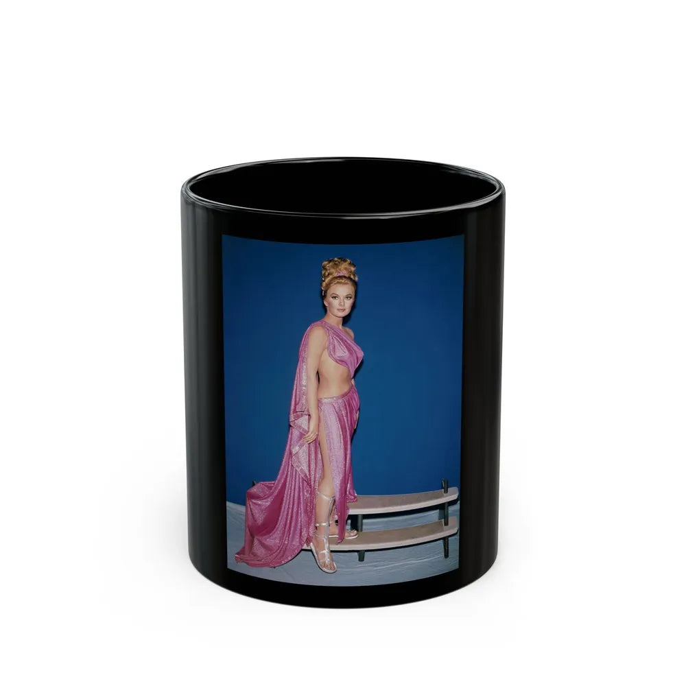 Leslie Parrish #207 (Vintage Female Icon) Black Coffee Mug-11oz-Go Mug Yourself