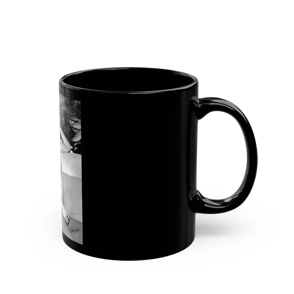 Leslie Parrish #221 (Vintage Female Icon) Black Coffee Mug-Go Mug Yourself