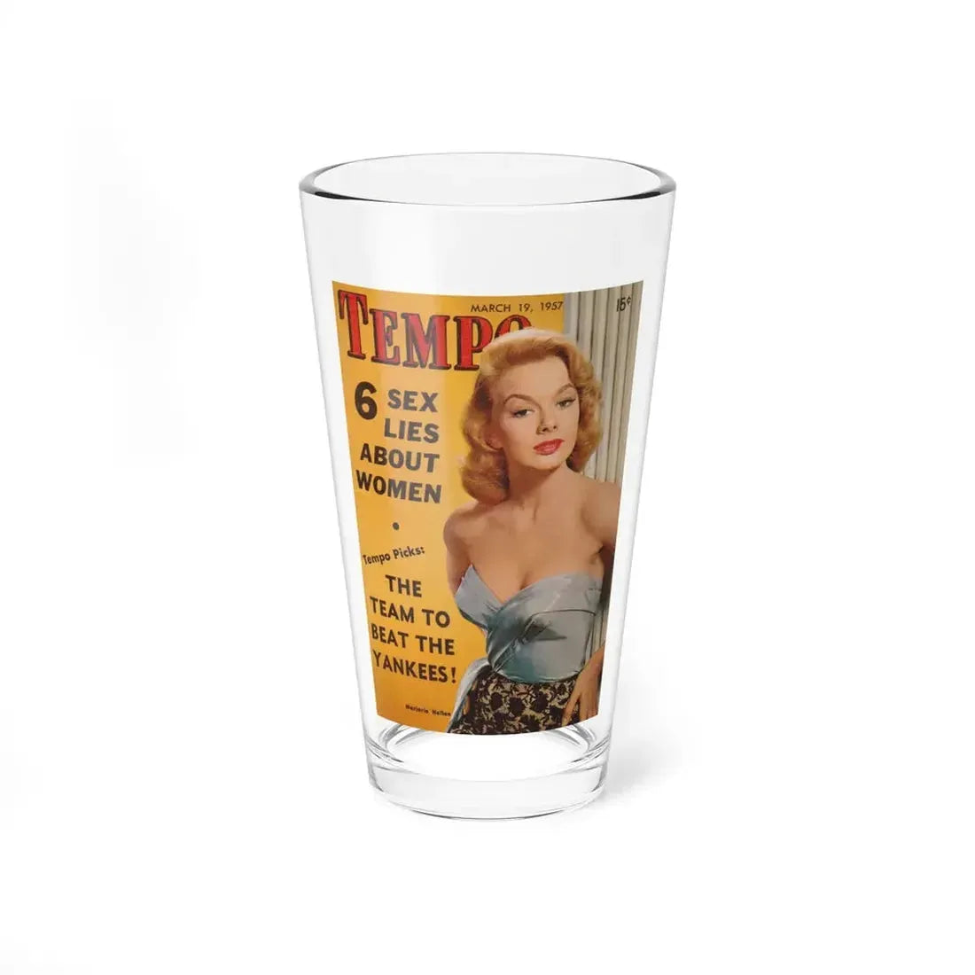 Leslie Parrish #224 - (Vintage Female Icon) Pint Glass 16oz 16oz - Go Mug Yourself