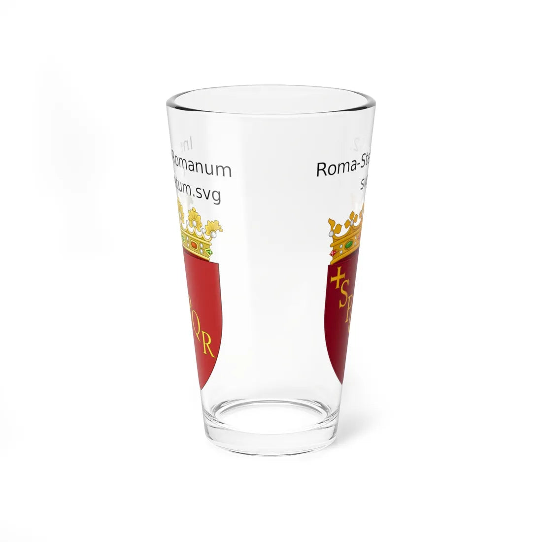 Lesser arms of Rome Comparison (Italy) (Coat of Arms) Pint Glass 16oz 16oz - Go Mug Yourself