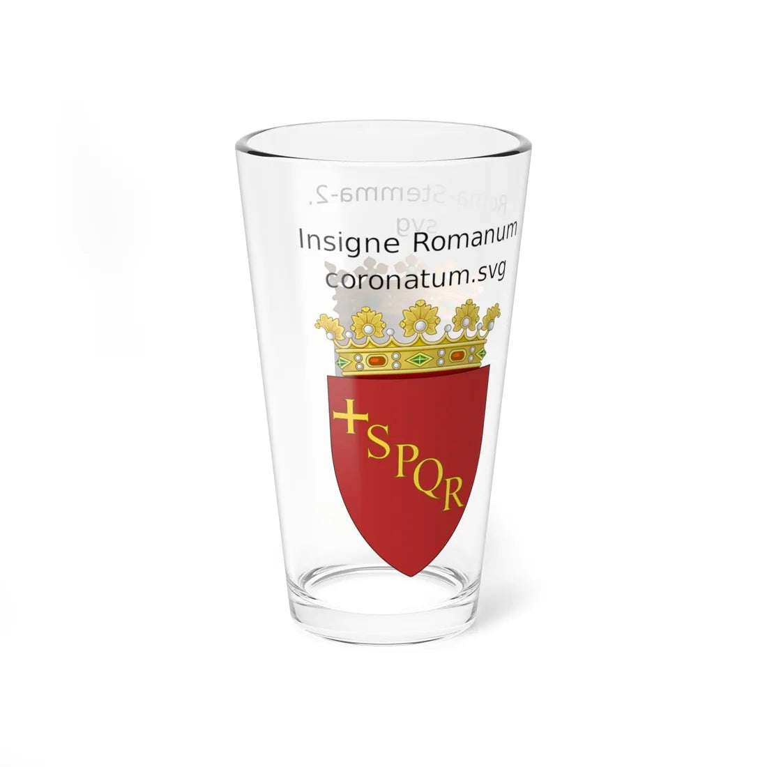 Lesser arms of Rome Comparison (Italy) (Coat of Arms) Pint Glass 16oz - Go Mug Yourself