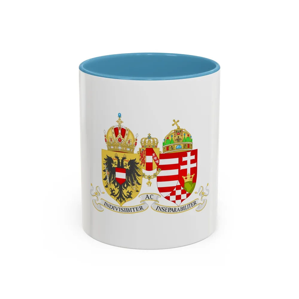Lesser Coat of arms of Austria-Hungary - Accent Coffee Mug 11oz Light Blue - Go Mug Yourself