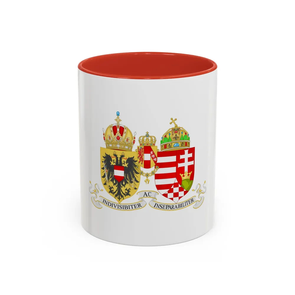 Lesser Coat of arms of Austria-Hungary - Accent Coffee Mug 11oz Red - Go Mug Yourself