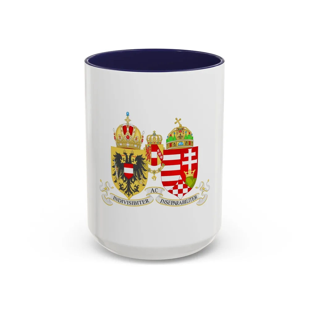Lesser Coat of arms of Austria-Hungary - Accent Coffee Mug 15oz Navy - Go Mug Yourself