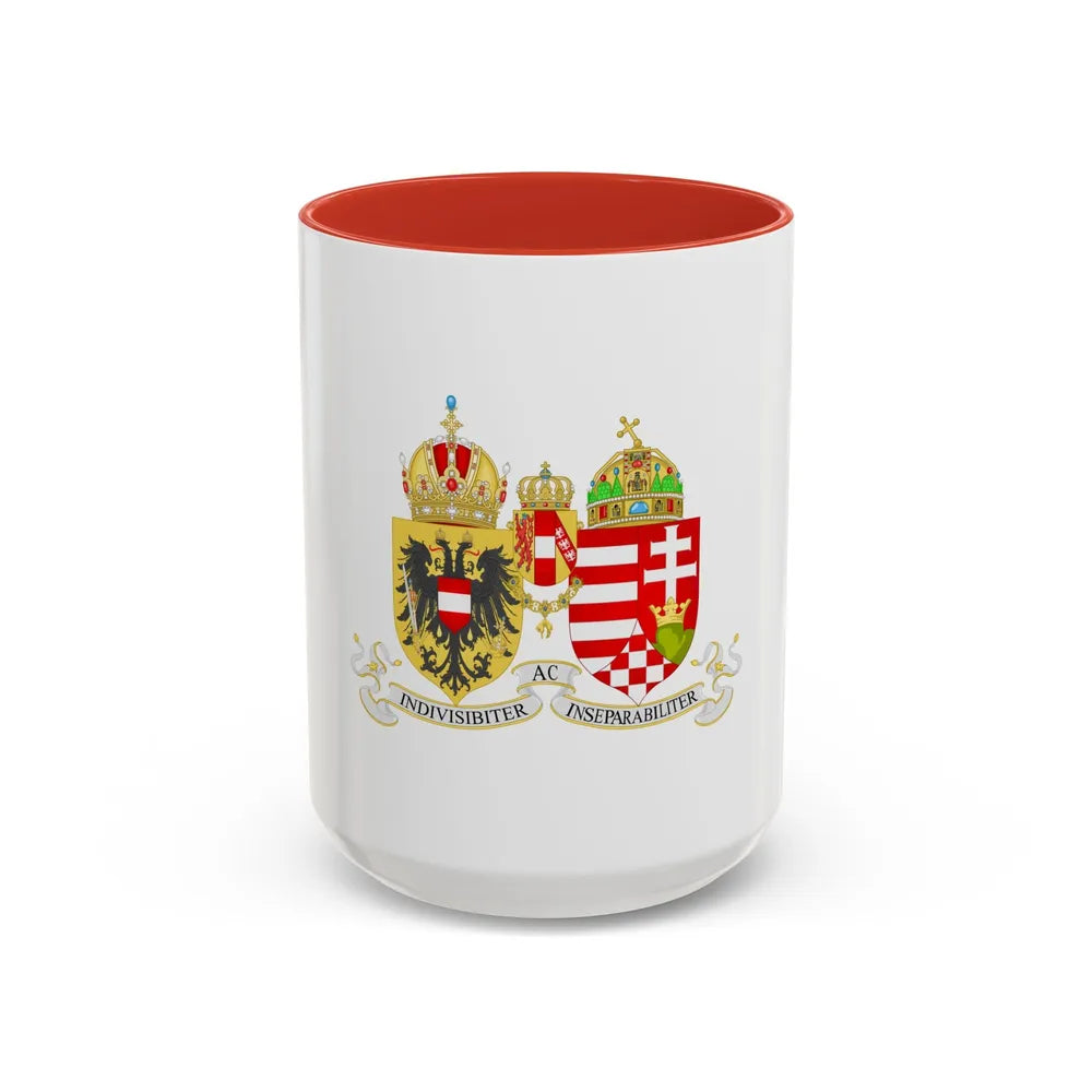 Lesser Coat of arms of Austria-Hungary - Accent Coffee Mug 15oz Red - Go Mug Yourself