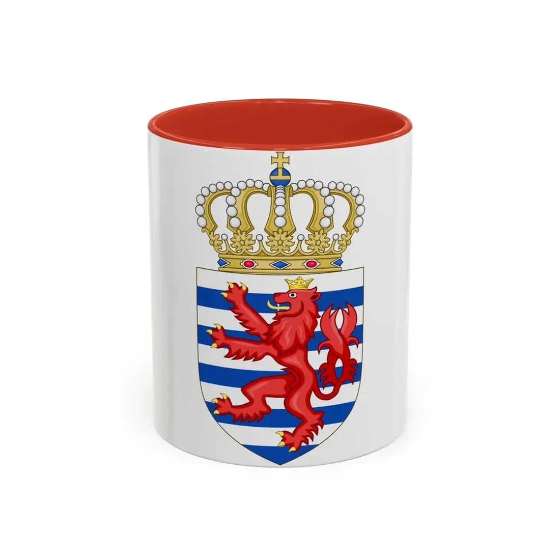 Lesser coat of arms of Luxembourg - Accent Coffee Mug 11oz Red - Go Mug Yourself