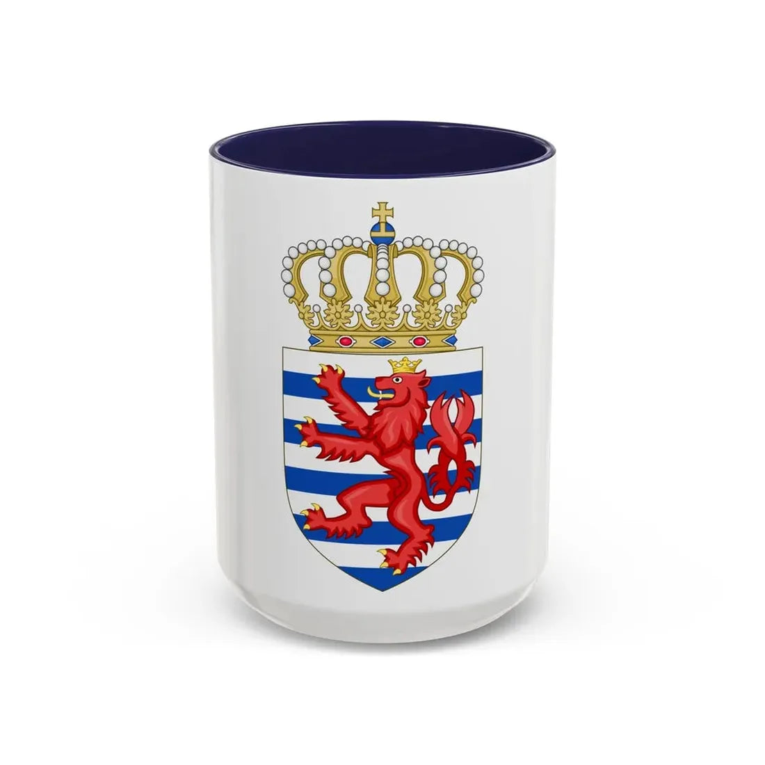 Lesser coat of arms of Luxembourg - Accent Coffee Mug 15oz Navy - Go Mug Yourself