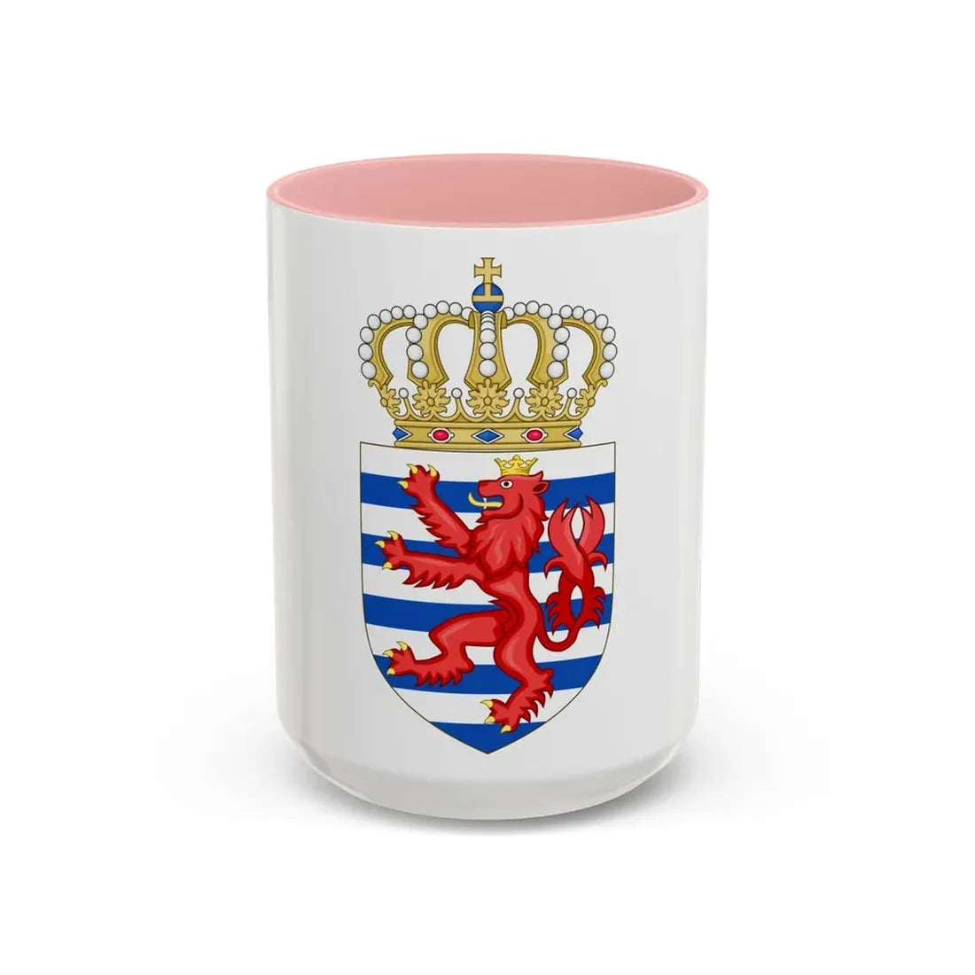 Lesser coat of arms of Luxembourg - Accent Coffee Mug 15oz Pink - Go Mug Yourself