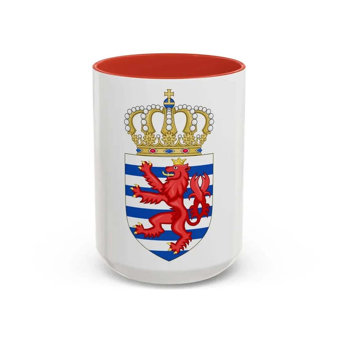 Lesser coat of arms of Luxembourg - Accent Coffee Mug 15oz Red - Go Mug Yourself