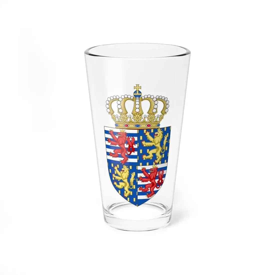 Lesser coat of arms of the Grand Duke of Luxembourg (2000) - Pint Glass 16oz 16oz - Go Mug Yourself