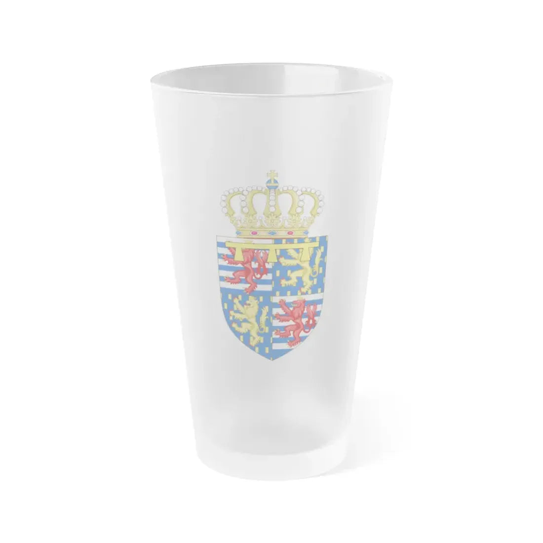 Lesser coat of arms of the Hereditary Grand Duke of Luxembourg (2000) - Frosted Pint Glass 16oz 16oz Frosted - Go Mug Yourself