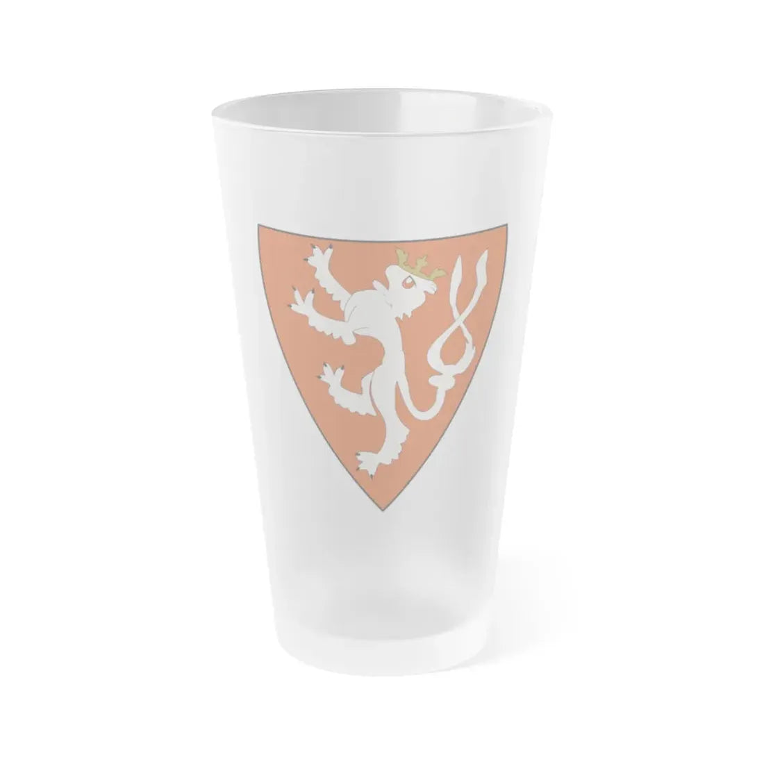 Lesser coat of arms of the Kingdom of Bohemia (Wenceslaus II of Bohemia) - Frosted Pint Glass 16oz 16oz Frosted - Go Mug Yourself