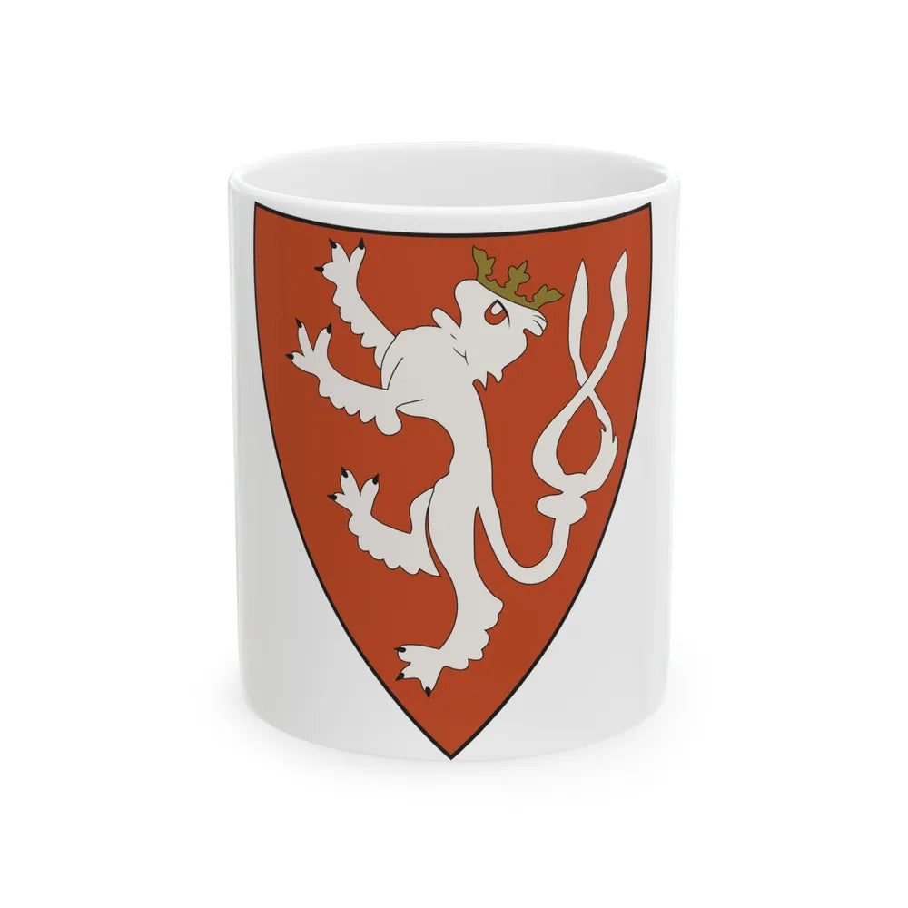 Lesser coat of arms of the Kingdom of Bohemia (Wenceslaus II of Bohemia) - White Coffee Mug-11oz-Go Mug Yourself