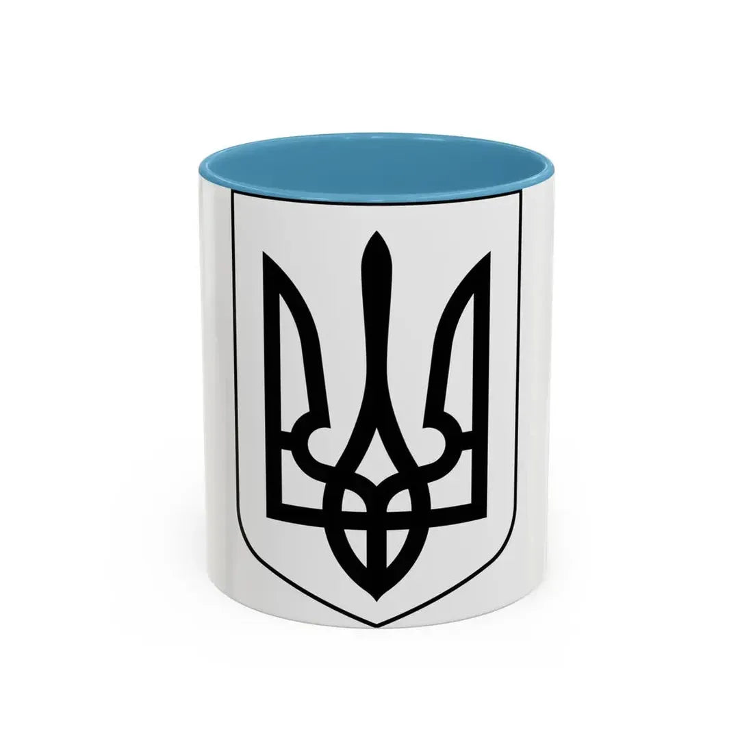 Lesser Coat of Arms of Ukraine 2 - Accent Coffee Mug 11oz Light Blue - Go Mug Yourself