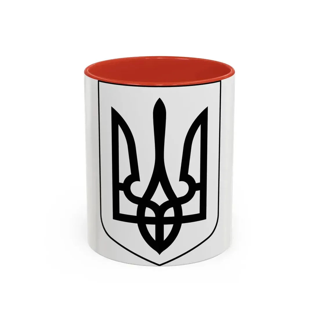 Lesser Coat of Arms of Ukraine 2 - Accent Coffee Mug 11oz Red - Go Mug Yourself