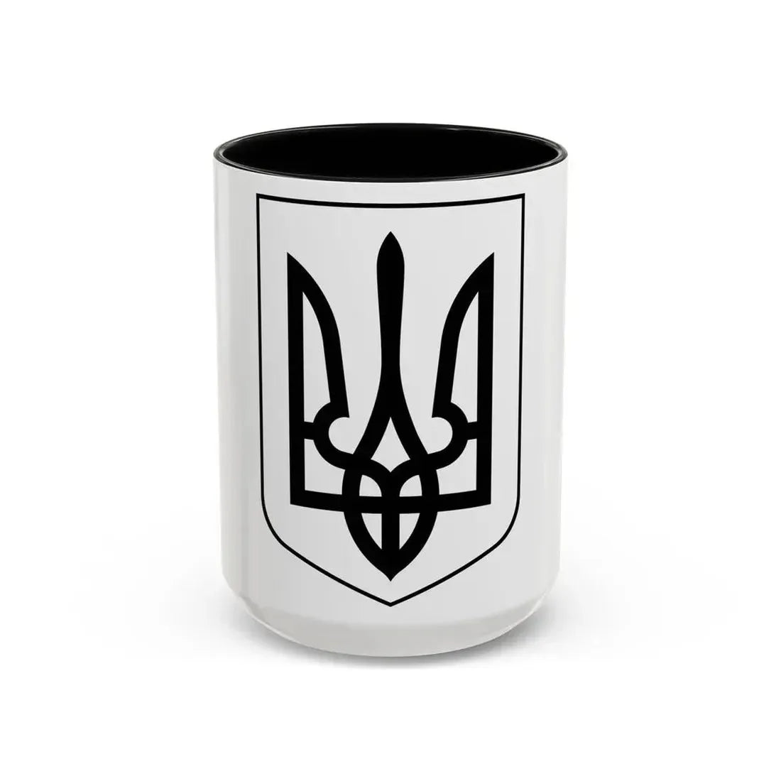 Lesser Coat of Arms of Ukraine 2 - Accent Coffee Mug 15oz Black - Go Mug Yourself