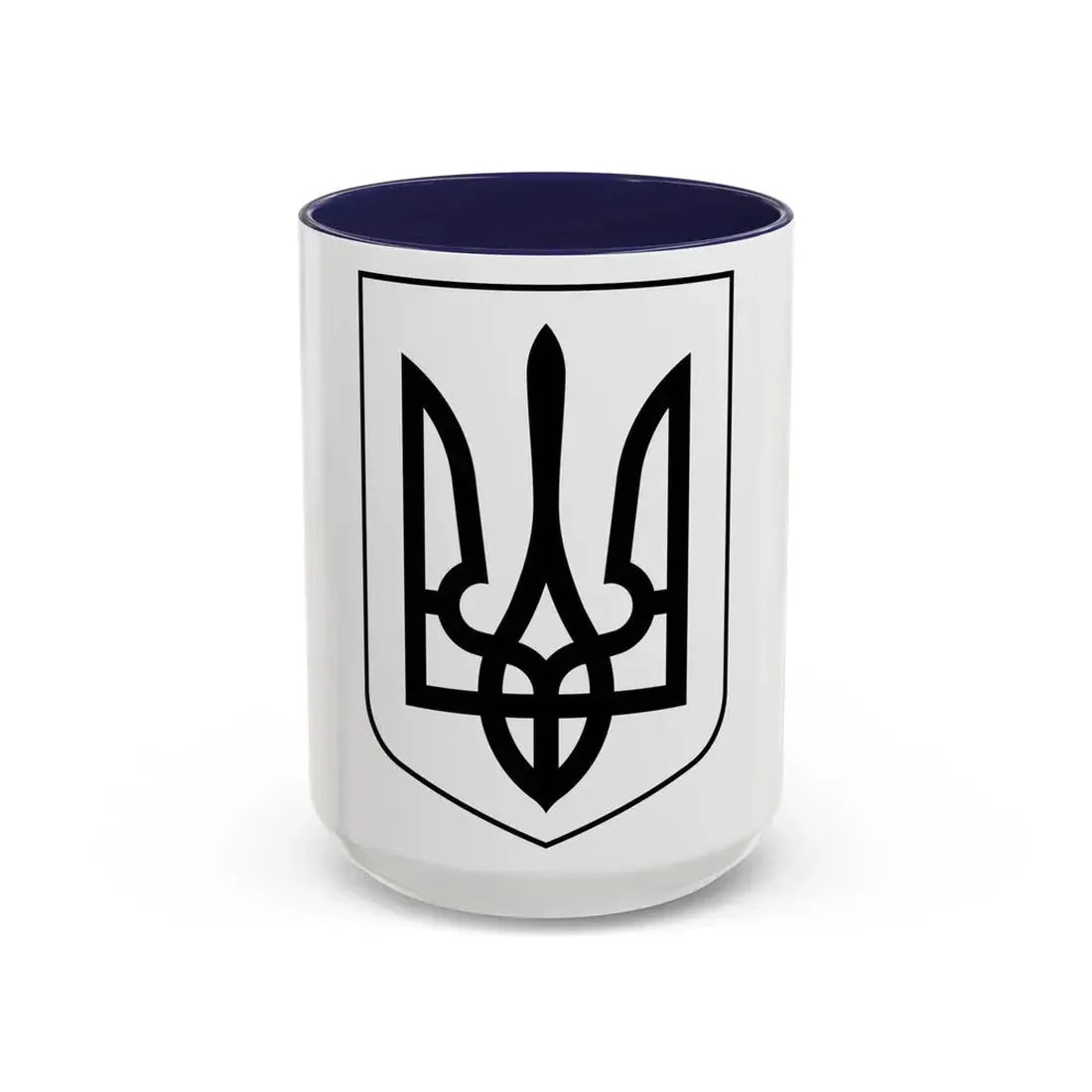Lesser Coat of Arms of Ukraine 2 - Accent Coffee Mug 15oz Navy - Go Mug Yourself