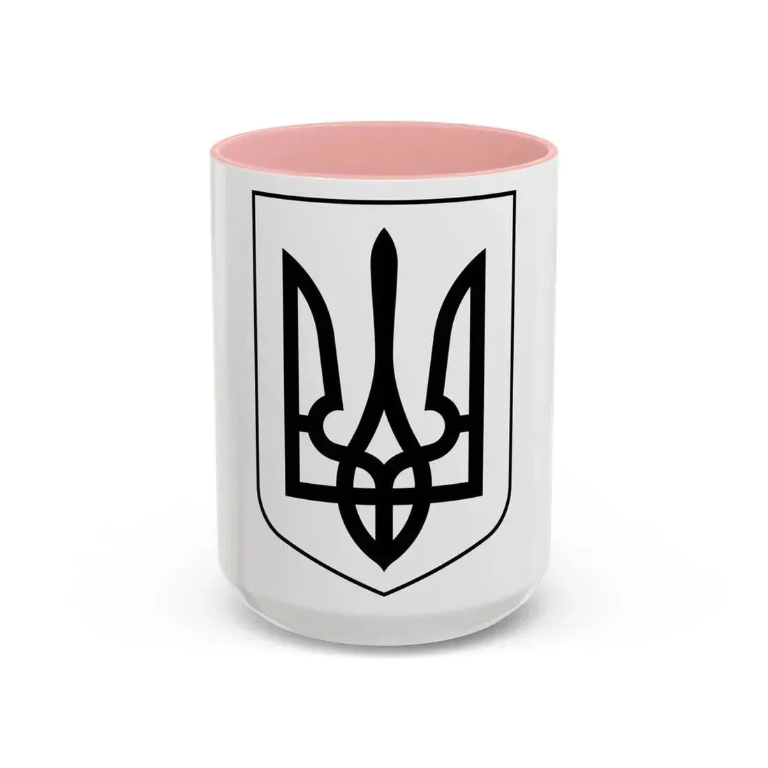 Lesser Coat of Arms of Ukraine 2 - Accent Coffee Mug 15oz Pink - Go Mug Yourself