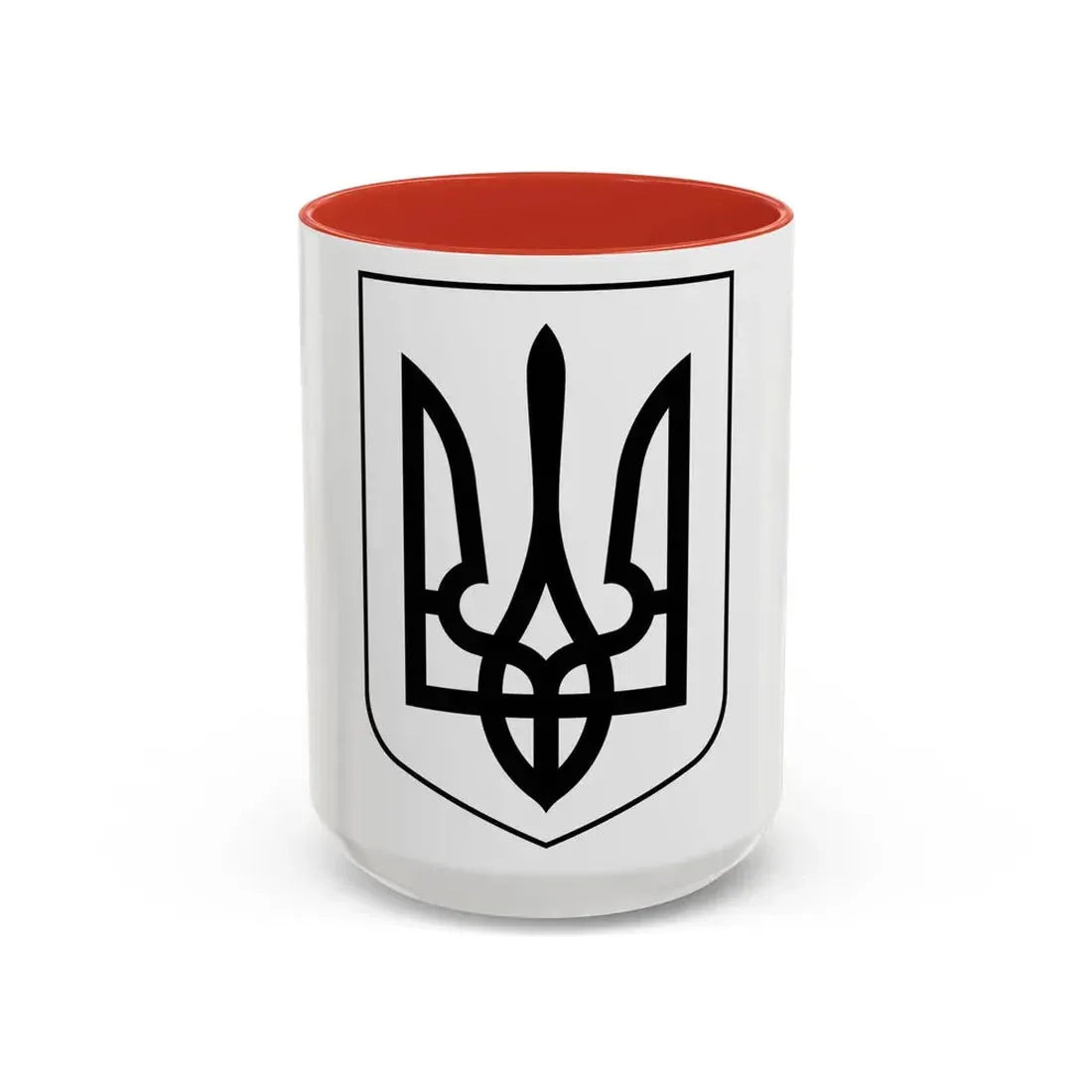 Lesser Coat of Arms of Ukraine 2 - Accent Coffee Mug 15oz Red - Go Mug Yourself