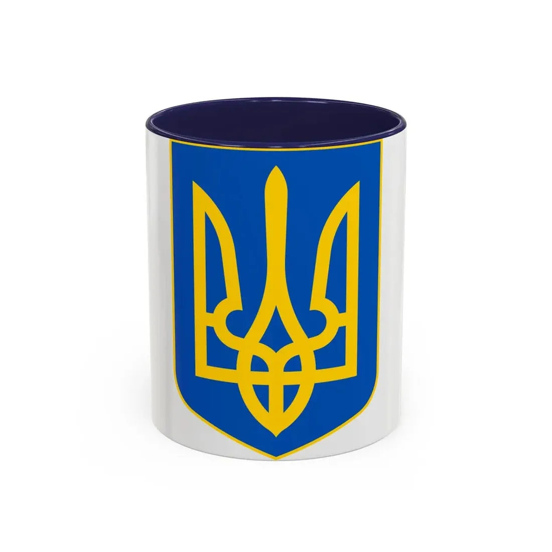 Lesser Coat of Arms of Ukraine - Accent Coffee Mug 11oz Navy - Go Mug Yourself