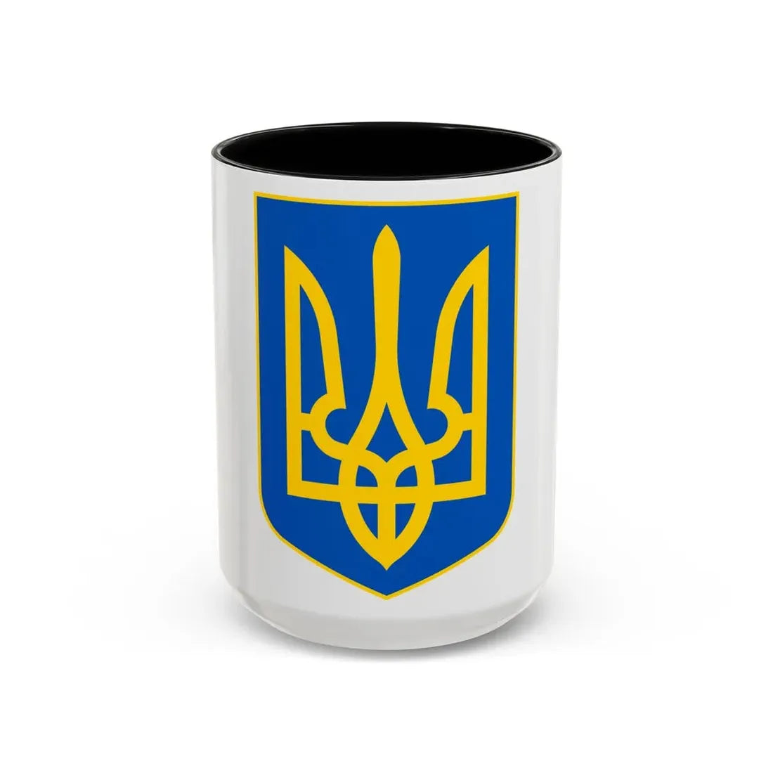Lesser Coat of Arms of Ukraine - Accent Coffee Mug 15oz Black - Go Mug Yourself
