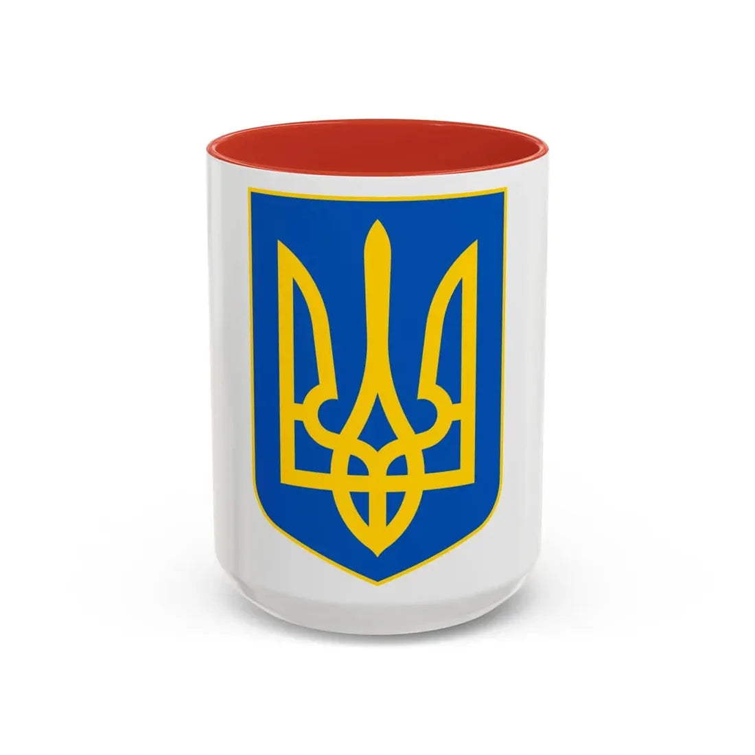 Lesser Coat of Arms of Ukraine - Accent Coffee Mug 15oz Red - Go Mug Yourself