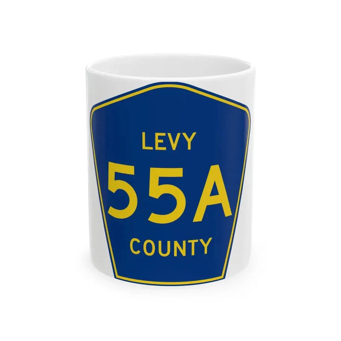 Levy County 55A (Florida) (Road Sign) White Coffee Mug 11oz - Go Mug Yourself