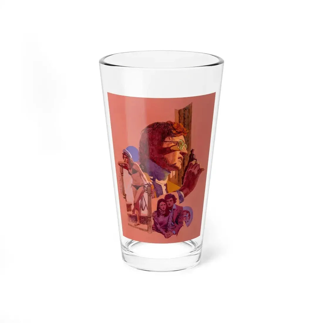 Lew Archer The Chill, paperback cover (Bantam Books, 1963) - Pint Glass 16oz 16oz - Go Mug Yourself