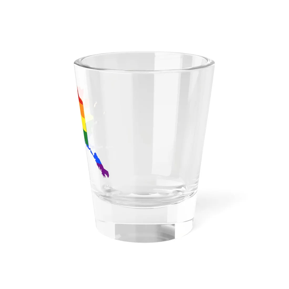 LGBT flag map of Alaska (United States) Shot Glass 1.5oz - Go Mug Yourself
