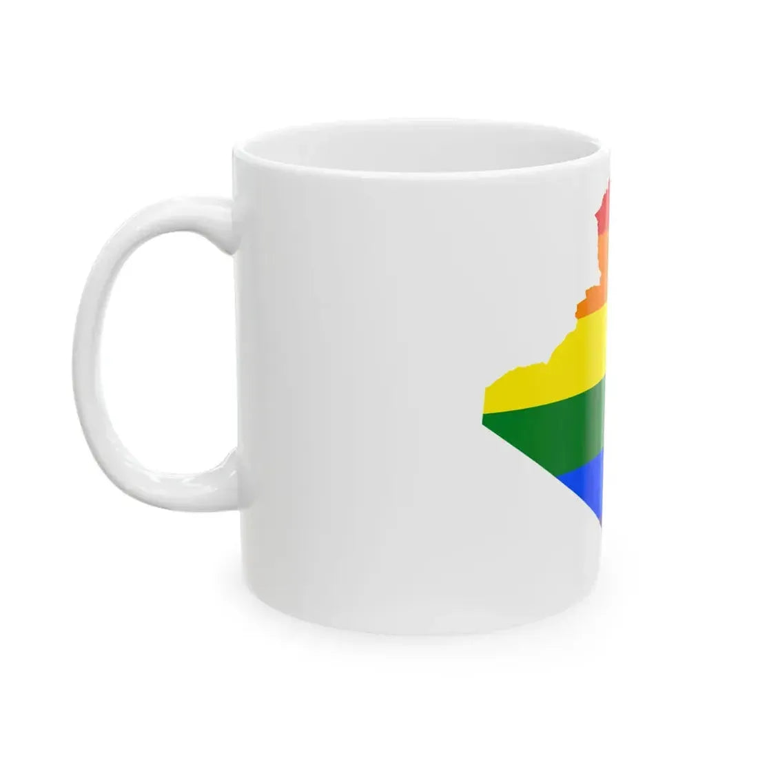 LGBT flag map of Algeria (Algeria) White Coffee Mug - Go Mug Yourself