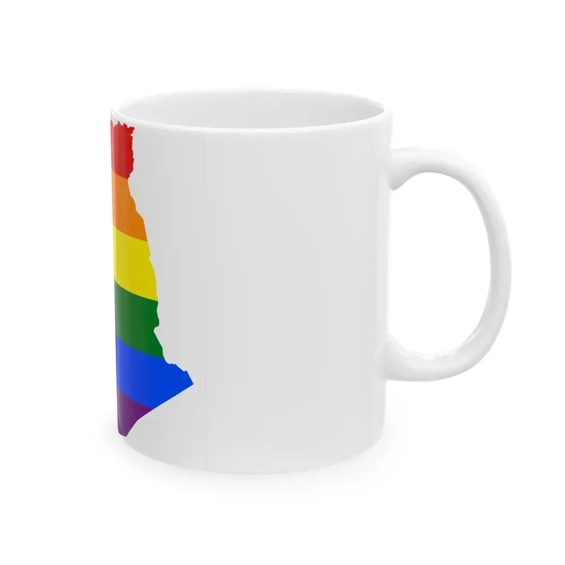 LGBT flag map of Algeria (Algeria) White Coffee Mug - Go Mug Yourself