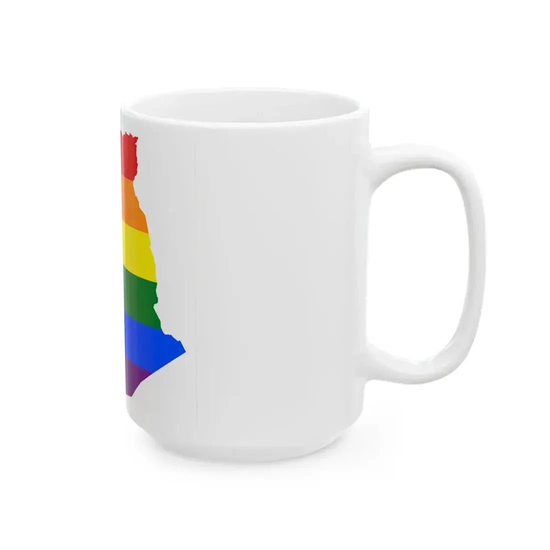 LGBT flag map of Algeria (Algeria) White Coffee Mug - Go Mug Yourself