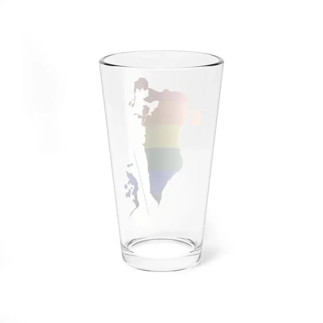LGBT flag map of Bahrain (Bahrain) Pint Glass 16oz - Go Mug Yourself