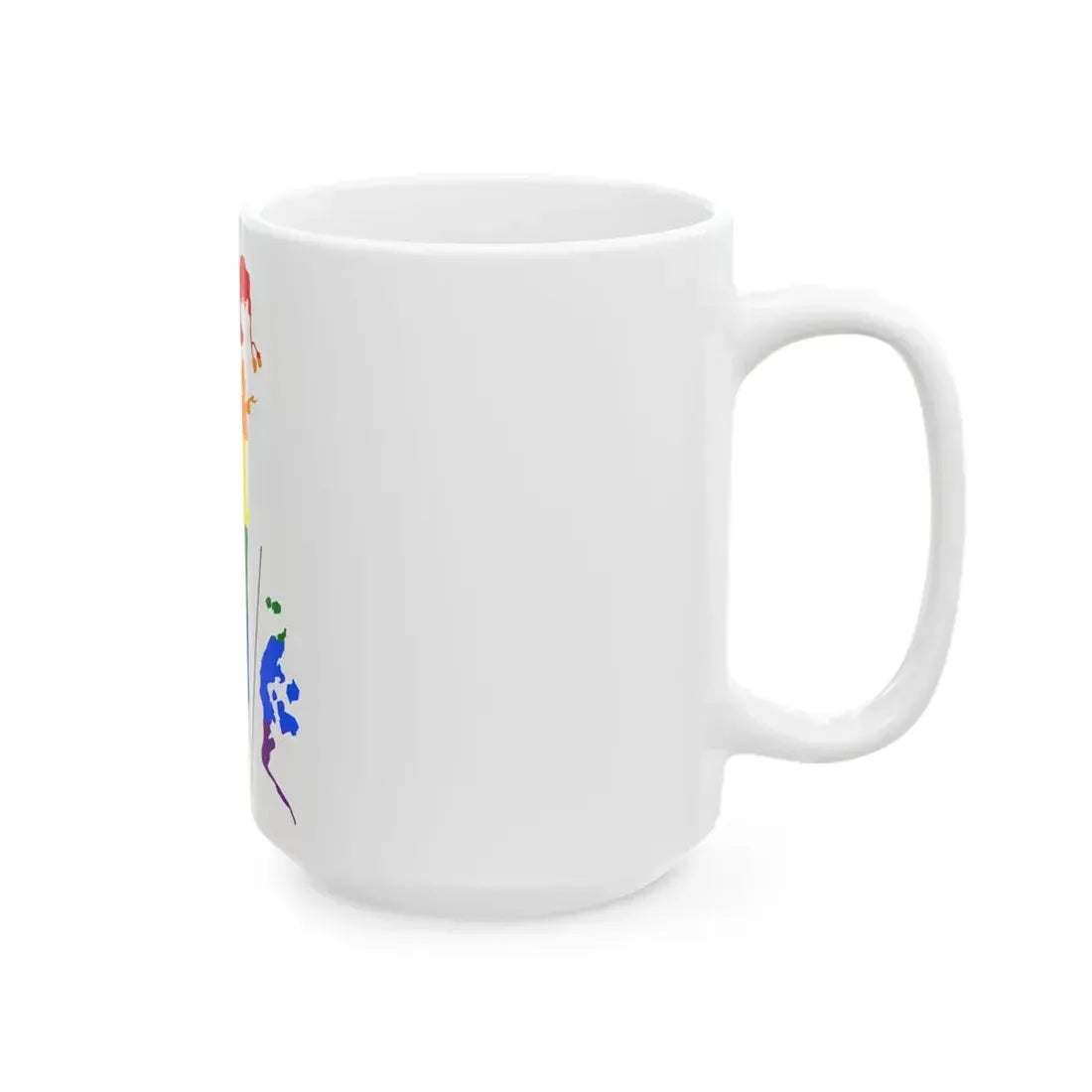 LGBT flag map of Bahrain (Bahrain) White Coffee Mug - Go Mug Yourself