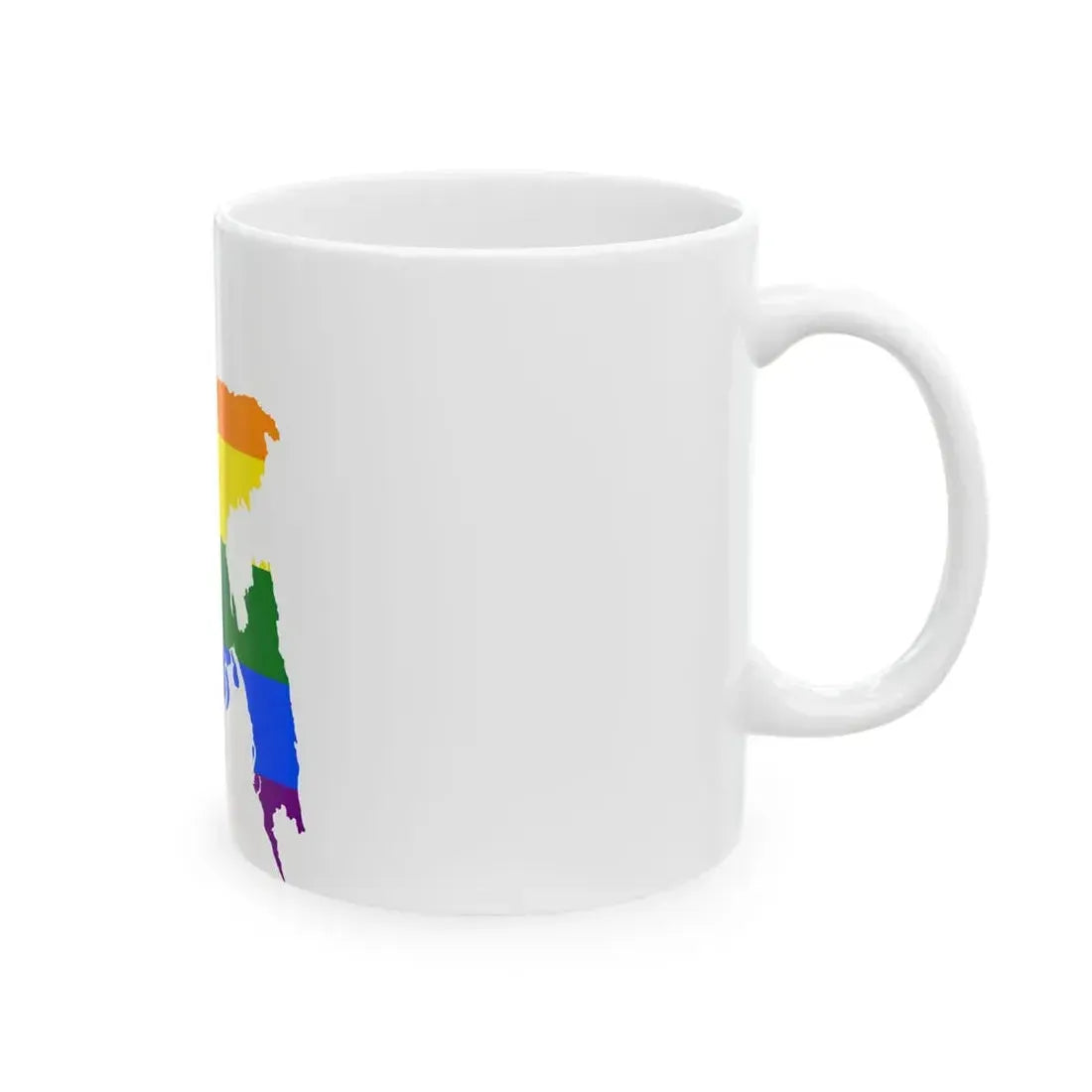 LGBT flag map of Bangladesh (Bangladesh) White Coffee Mug - Go Mug Yourself