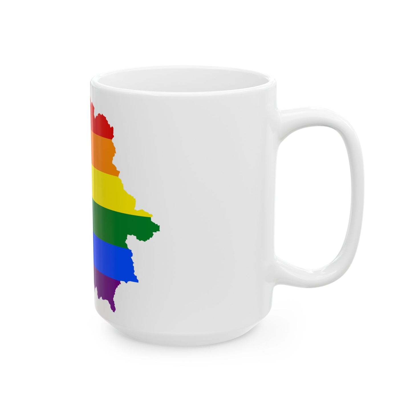 LGBT flag map of Belarus (Belarus) White Coffee Mug-Go Mug Yourself