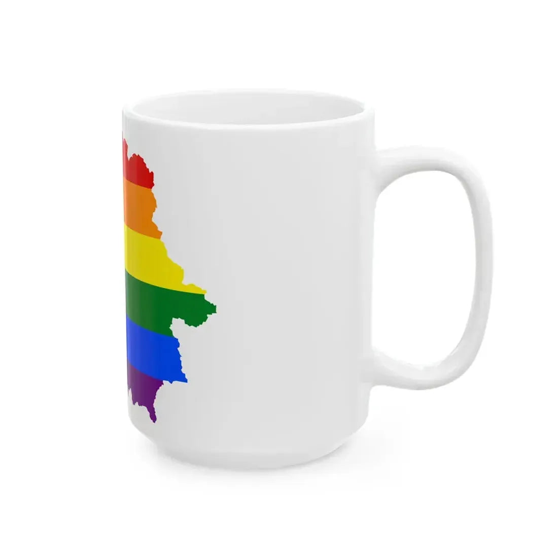 LGBT flag map of Belarus (Belarus) White Coffee Mug - Go Mug Yourself