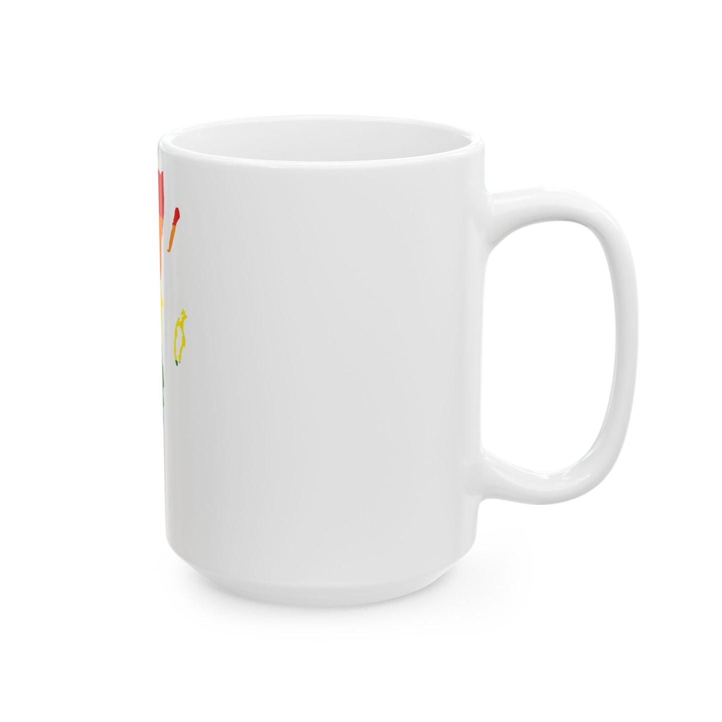 LGBT flag map of Belize (Belize) White Coffee Mug-Go Mug Yourself