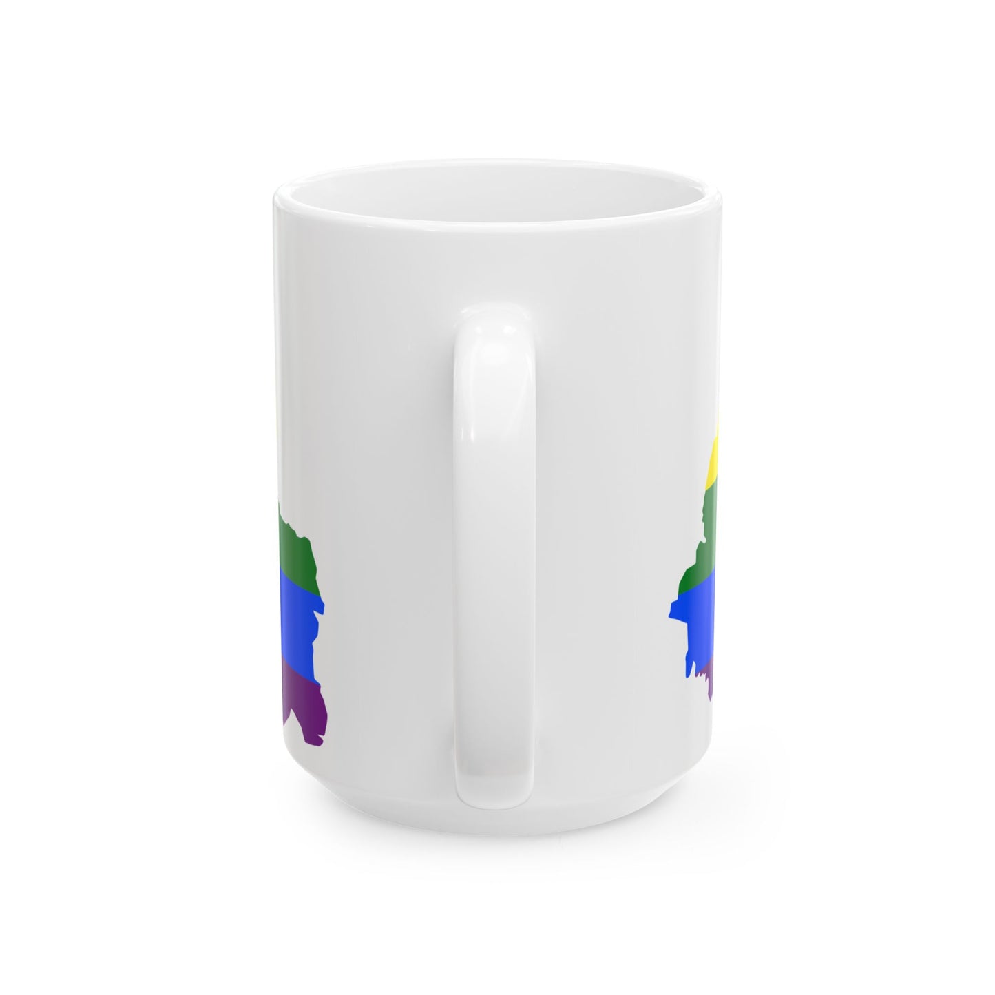LGBT flag map of Bhutan (Bhutan) White Coffee Mug-Go Mug Yourself