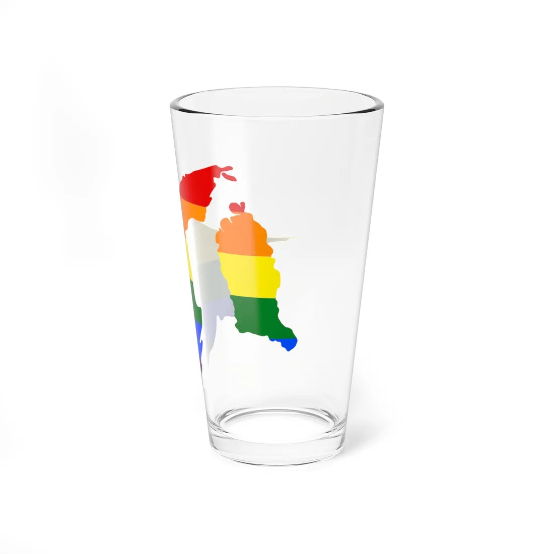 LGBT flag map of Brunei (Brunei) Pint Glass 16oz - Go Mug Yourself