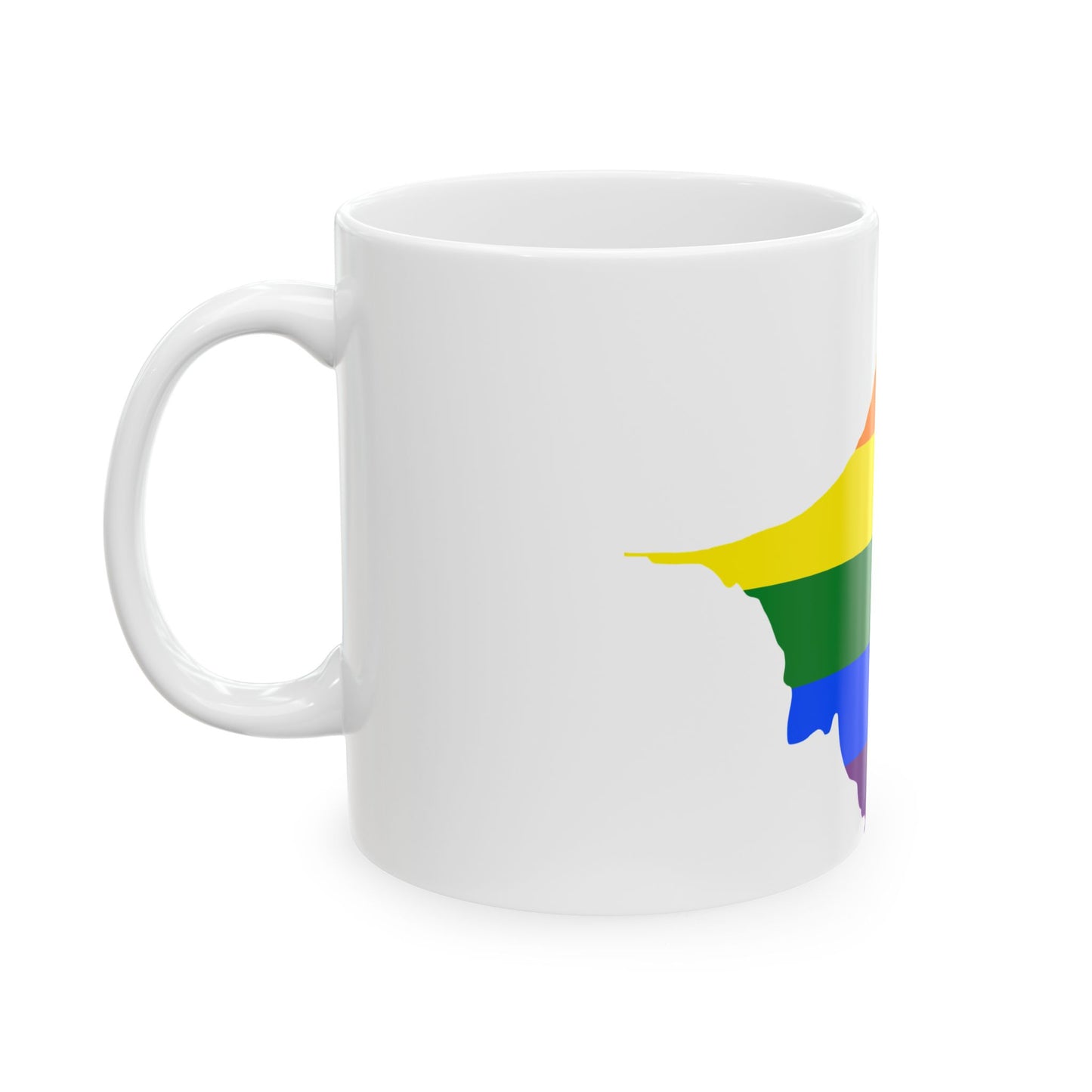 LGBT flag map of Brunei (Brunei) White Coffee Mug-Go Mug Yourself