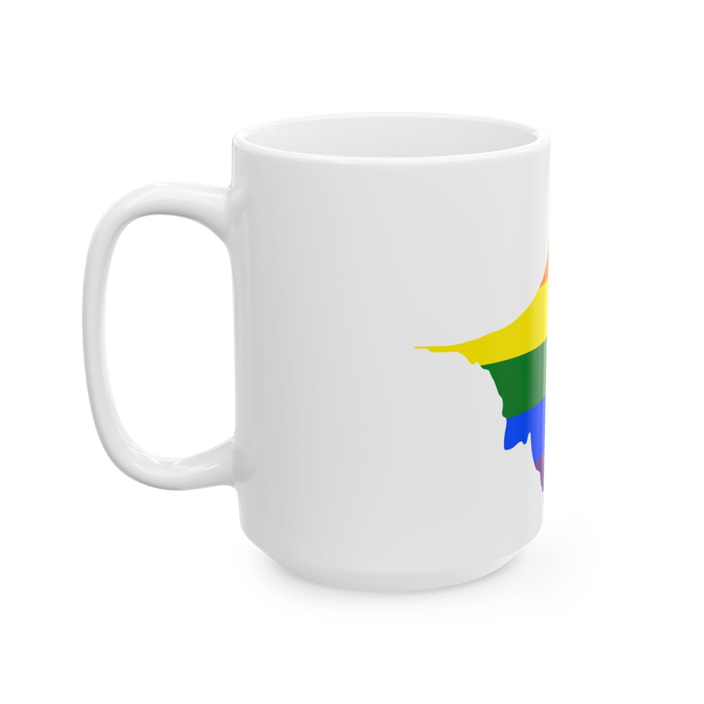 LGBT flag map of Brunei (Brunei) White Coffee Mug-Go Mug Yourself