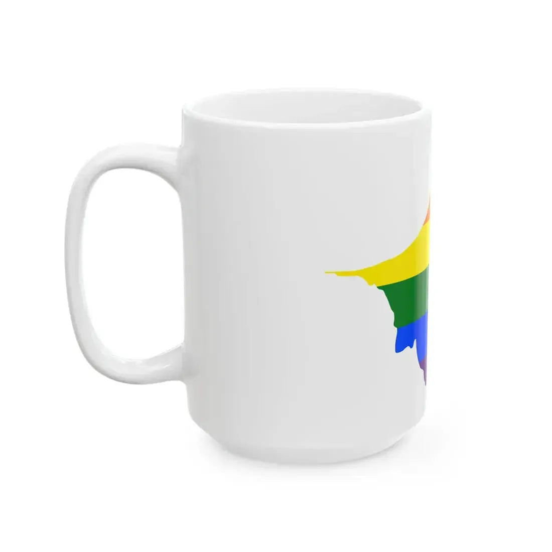 LGBT flag map of Brunei (Brunei) White Coffee Mug - Go Mug Yourself