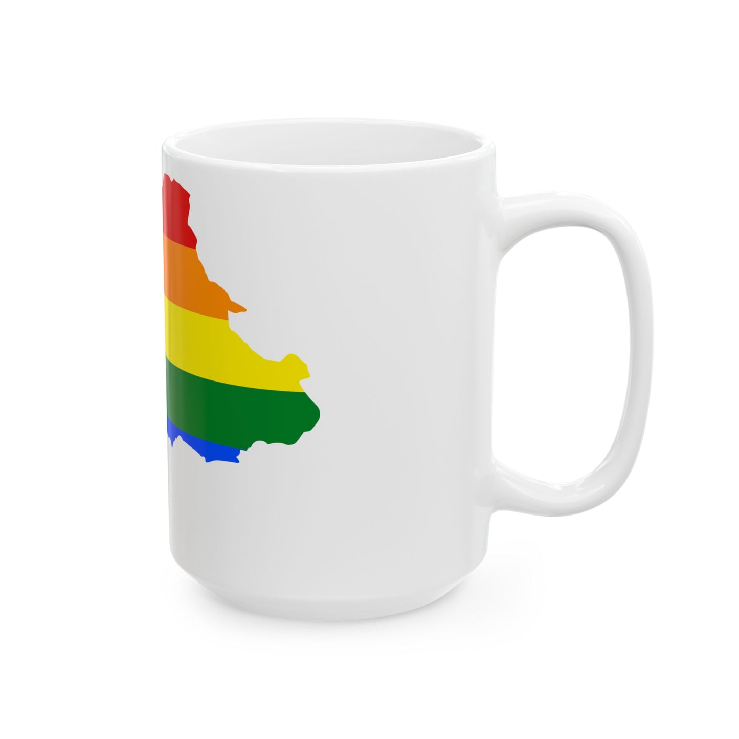 LGBT flag map of Burkina Faso (Burkina Faso) White Coffee Mug-Go Mug Yourself