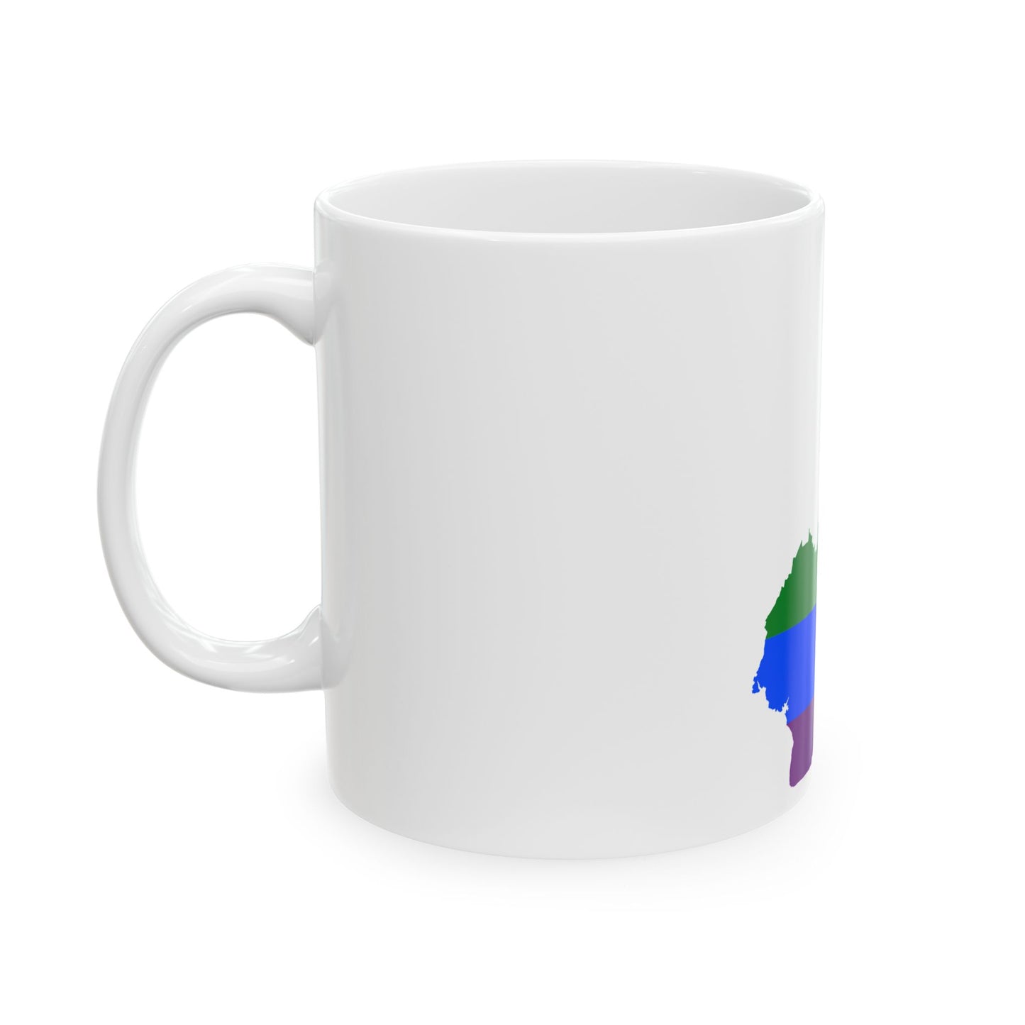 LGBT flag map of Cameroon (Cameroon) White Coffee Mug-Go Mug Yourself