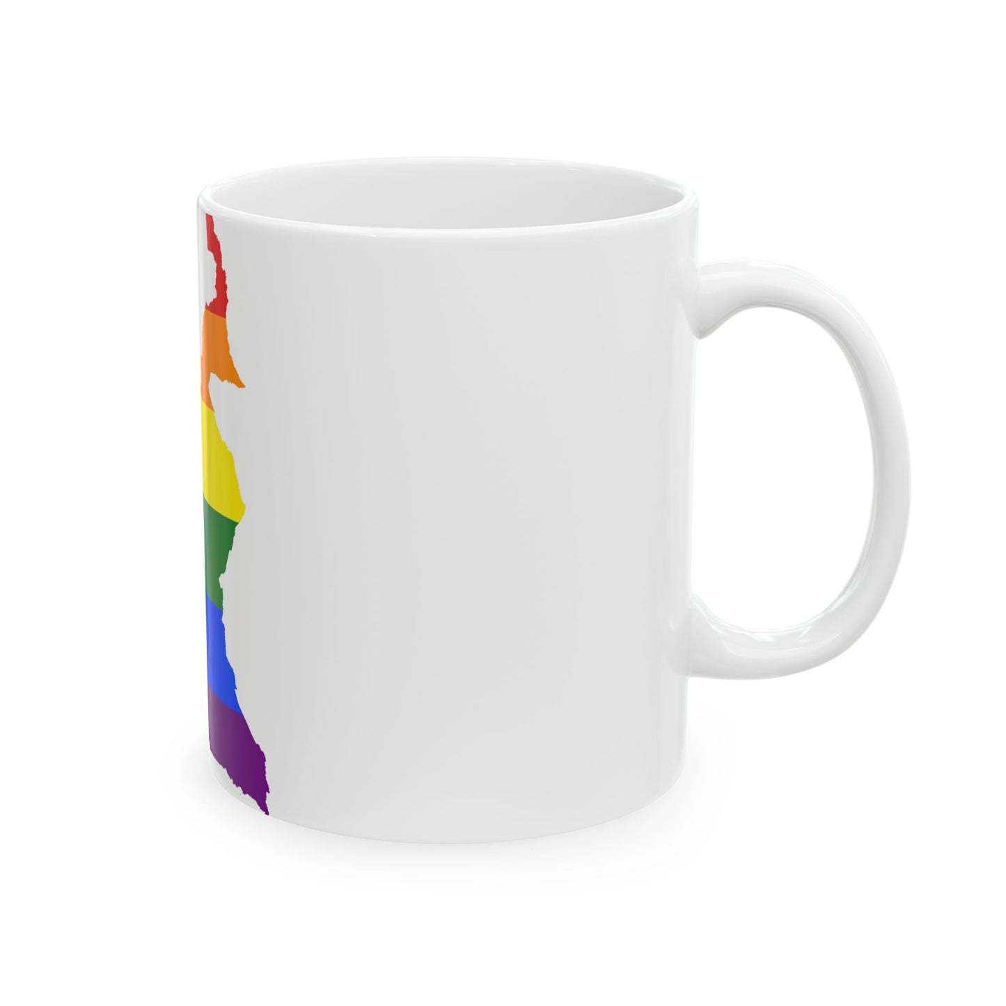 LGBT flag map of Cameroon (Cameroon) White Coffee Mug-Go Mug Yourself