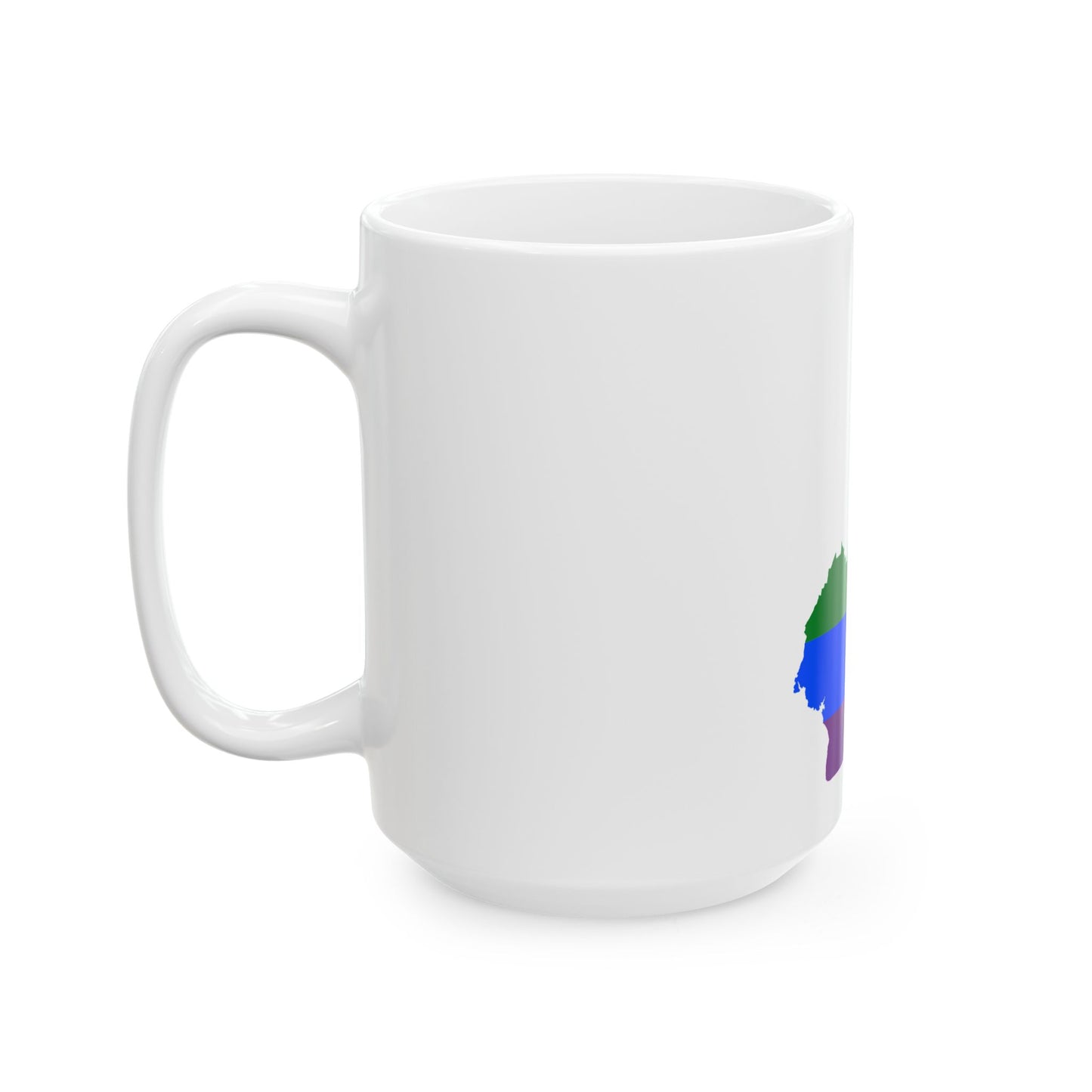 LGBT flag map of Cameroon (Cameroon) White Coffee Mug-Go Mug Yourself