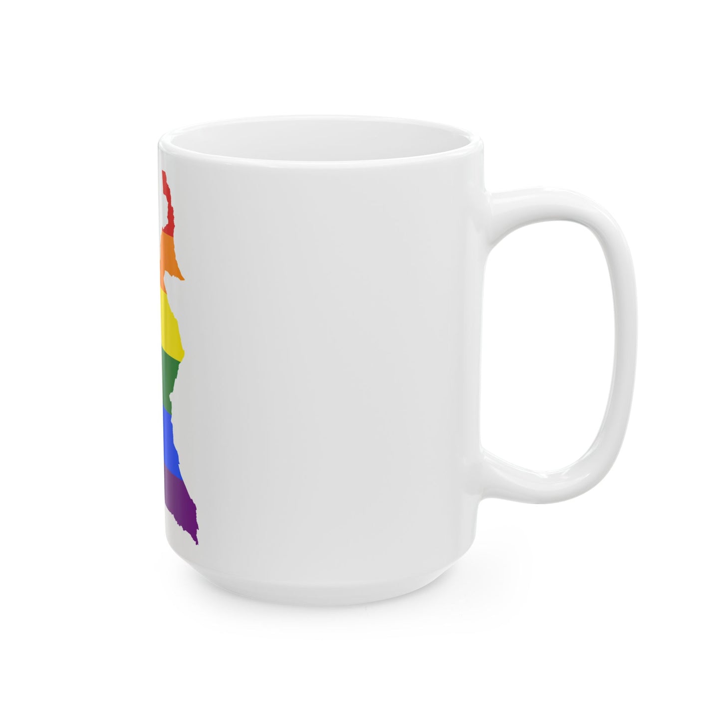 LGBT flag map of Cameroon (Cameroon) White Coffee Mug-Go Mug Yourself