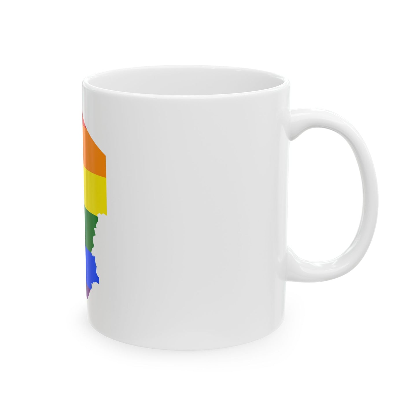 LGBT flag map of Chad (Chad) White Coffee Mug-Go Mug Yourself