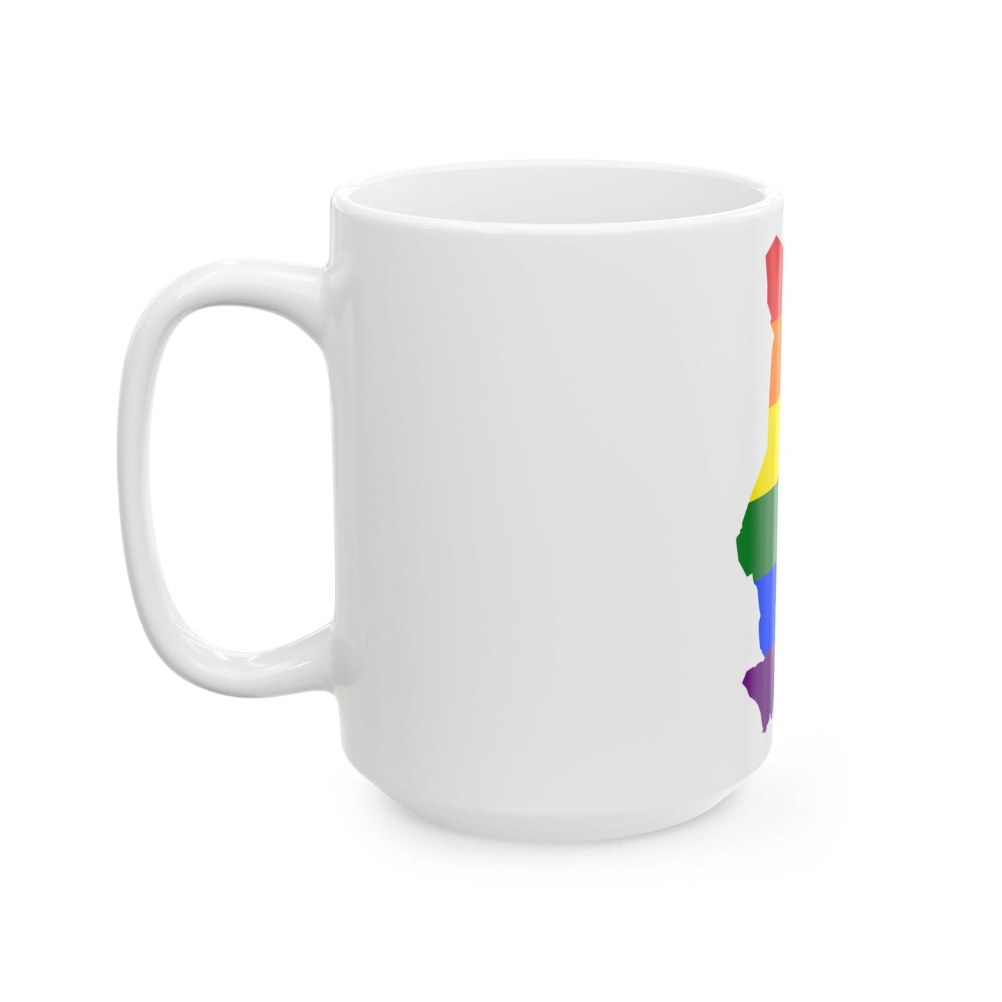 LGBT flag map of Chad (Chad) White Coffee Mug-Go Mug Yourself